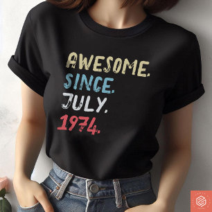Camiseta Impresionante desde 1974, 50 cumpleaños personaliz