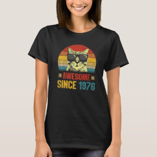 Camiseta Impresionante desde 1976 47º gato por cumpleaños