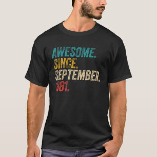 Camiseta Impresionante Desde 1981 40º Retro De Cumpleaños