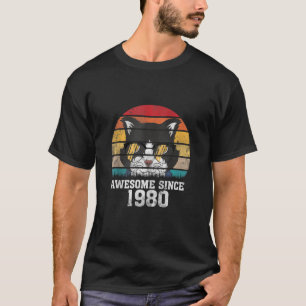 Camiseta Impresionante desde 1981 40 cumpleaños gato retro