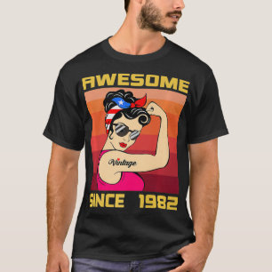 Camiseta Impresionante desde 1982 39 años para las mujeres