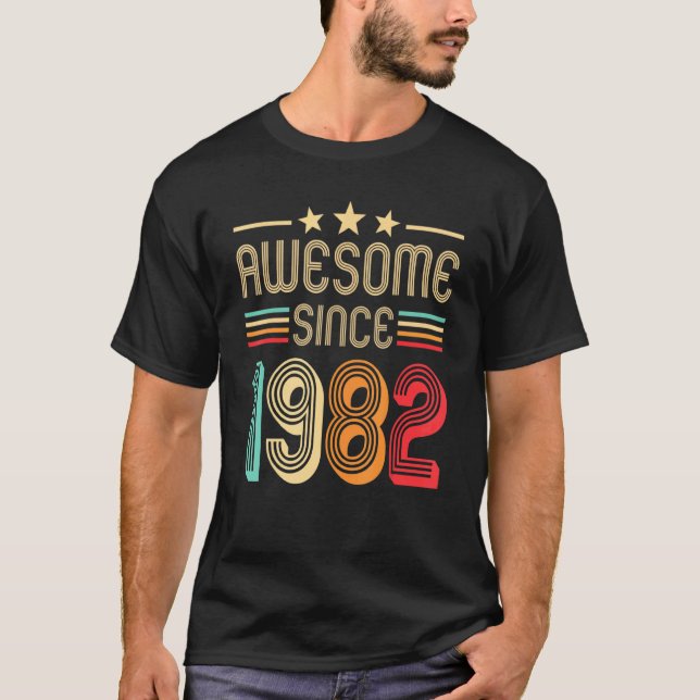 Camiseta Impresionante desde 1982 40º cumpleaños 40 años de (Anverso)
