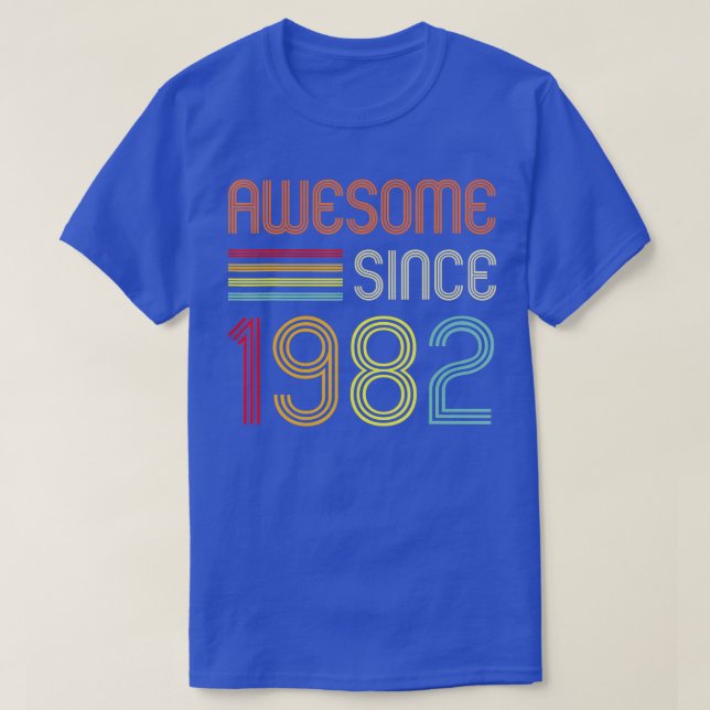 Camiseta Impresionante desde 1982 40 cumpleaños retro (Diseño del anverso)