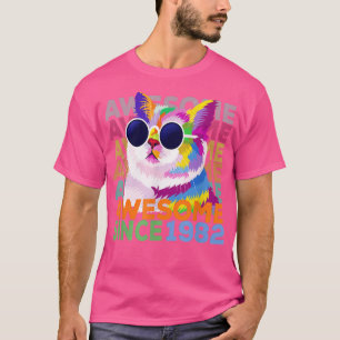 Camiseta Impresionante desde 1982, curioso amante del gato