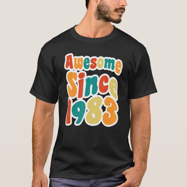 Camiseta Impresionante desde 1983 40 años de edad 40 años d (Anverso)