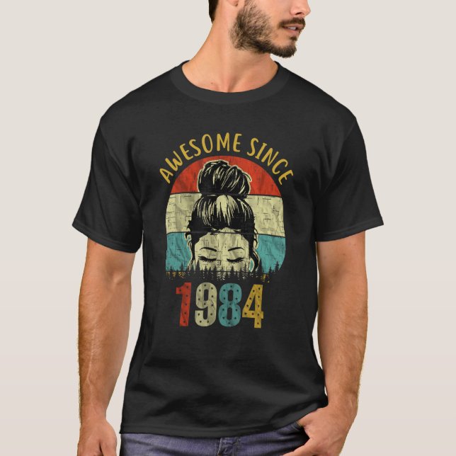 Camiseta Impresionante desde 1984 39º cumpleaños de mujeres (Anverso)