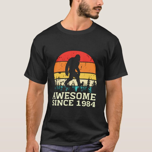 Camiseta Impresionante Desde 1984 40 Cumpleaños Retro De 40 (Anverso)