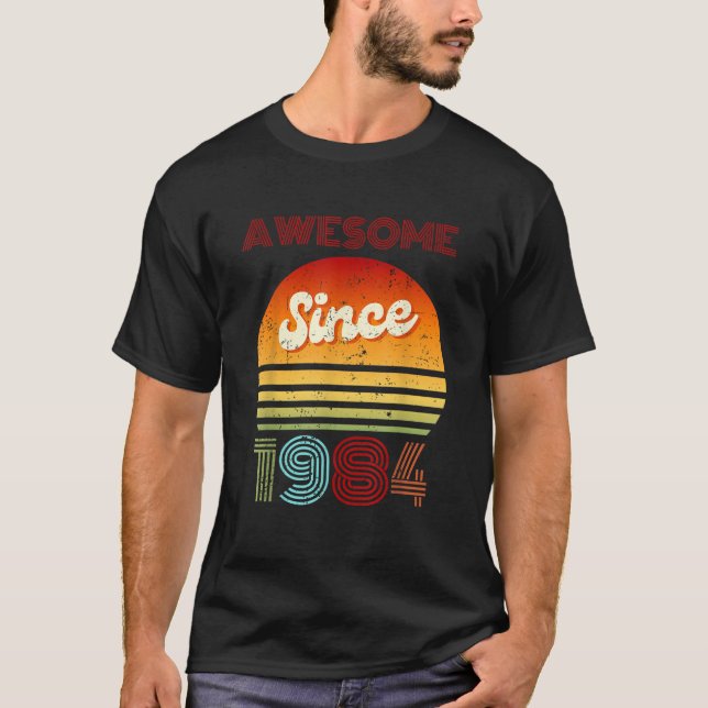 Camiseta Impresionante desde 1984 Viejos regalos de cumplea (Anverso)