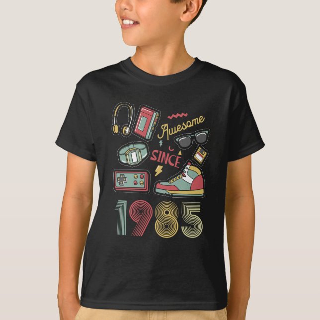 Camiseta Impresionante desde 1985 Viejo Día Retro 37 (Anverso)