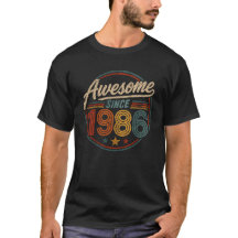 Impresionante Desde 1986 Cumpleaños Retro Vintage