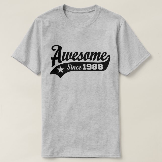 Camiseta Impresionante desde 1988 (Diseño del anverso)