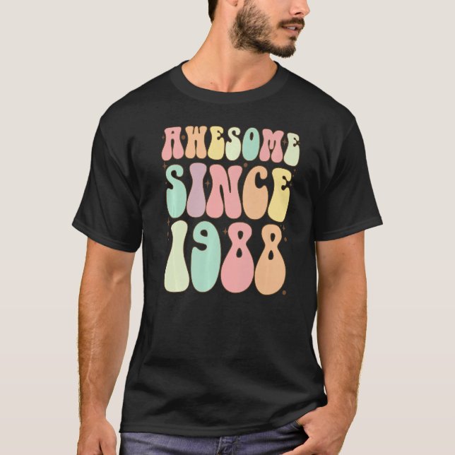 Camiseta Impresionante desde 1988 cumpleaños 34 años mujere (Anverso)