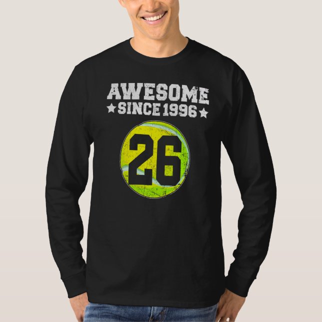 Camiseta Impresionante desde 1996 Tenis 26º cumpleaños 26 a (Anverso)