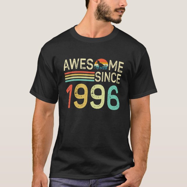 Camiseta Impresionante Desde 1996 Viejo Regalos De Cumpleañ (Anverso)