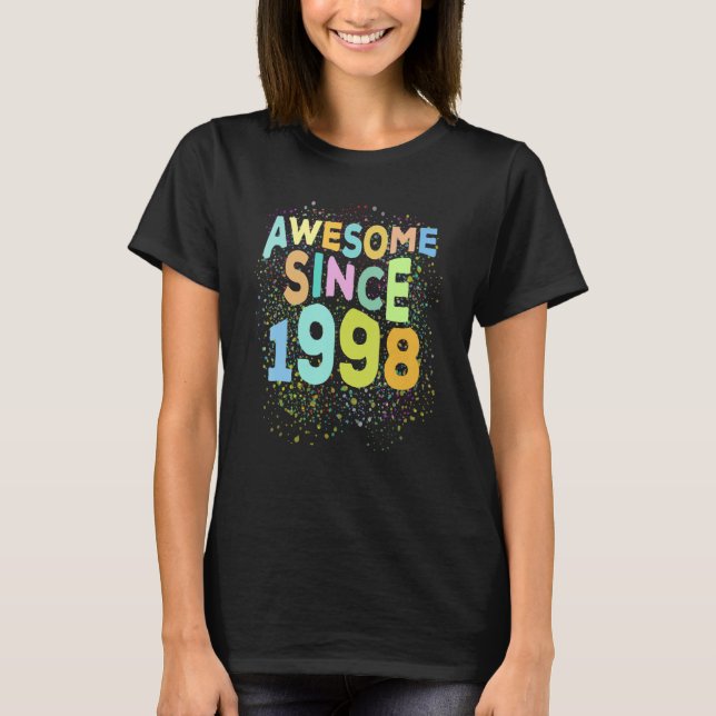 Camiseta Impresionante desde 1998 Retro 24 años de edad 24º (Anverso)