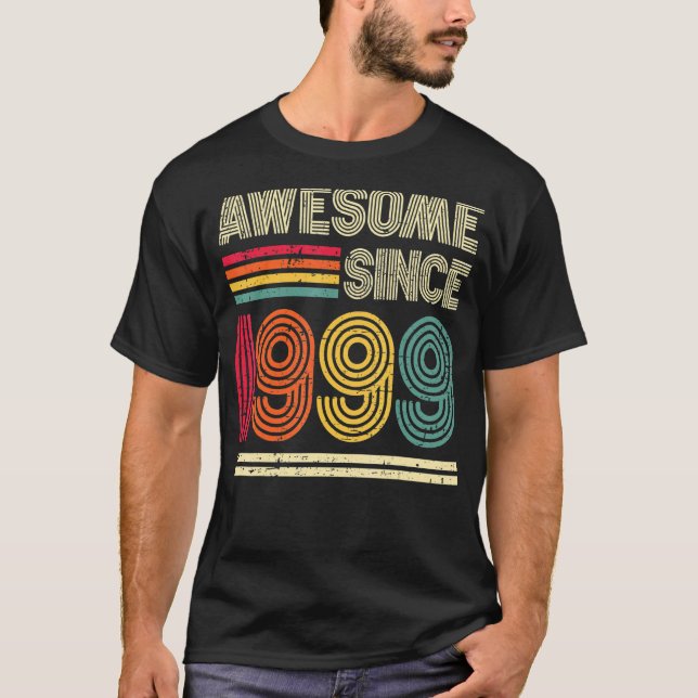 Camiseta Impresionante desde 1999 24ª Retro de cumpleaños (Anverso)