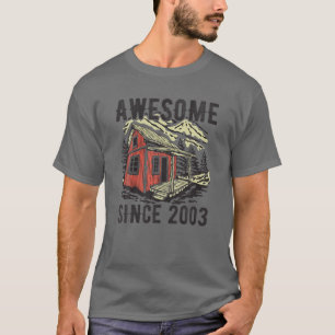 Camiseta Impresionante desde 2003 Mountain Camping Tent Vin