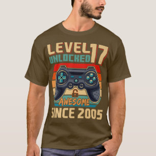 Camiseta Impresionante desde 2005 Videojuego 17º nivel Bday