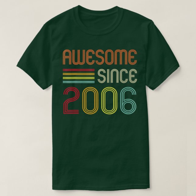Camiseta Impresionante desde 2006 16º cumpleaños retro (Diseño del anverso)