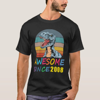 Camiseta Impresionante Desde 2008 13º Cumpleaños Dinosaurio