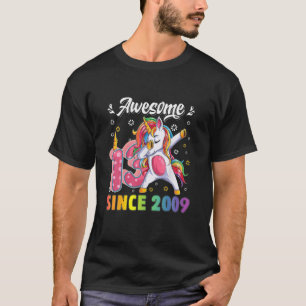 Camiseta Impresionante Desde 2009 13 Años Dabbing Unicorn