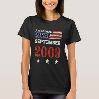 Camiseta Impresionante Desde 2009 Vintage Bandera De Usa Cl