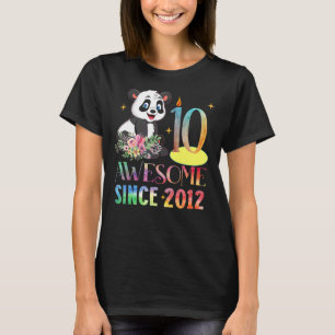 Camiseta Impresionante desde 2012 10 cumpleaños Panda de 10