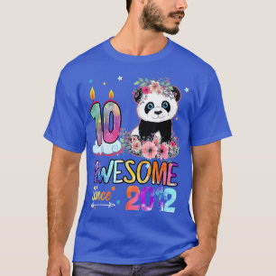 Camiseta Impresionante desde 2012 10 cumpleaños Panda de 10