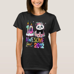 Camiseta Impresionante desde 2012 10 cumpleaños Panda de 10