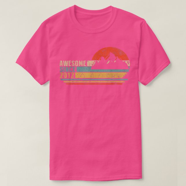 Camiseta Impresionante desde 2012 10 cumpleaños retro (Diseño del anverso)