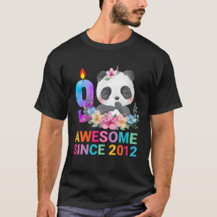 Camiseta Impresionante desde 2012 Cute Panda 9 Chicas de cu
