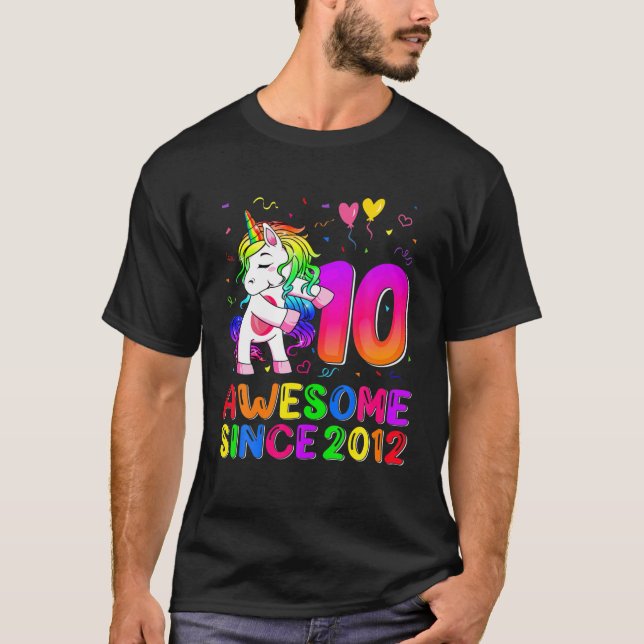 Camiseta Impresionante Desde 2012, En El Décimo Cumpleaños  (Anverso)