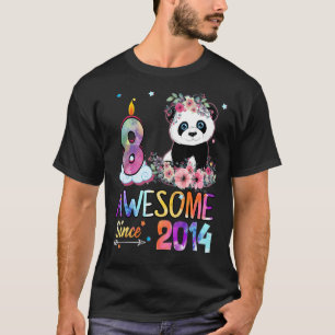 Camiseta Impresionante desde 2014 8 cumpleaños Panda U de 8