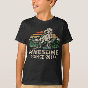 Camiseta Impresionante desde 2014 Dinosaurio 10 años décimo