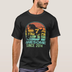 Camiseta Impresionante Desde 2014 Dinosaurio De Siete Años