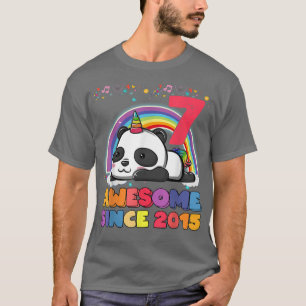 Camiseta Impresionante desde 2015 7º cumpleaños Panda Unic 