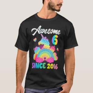 Camiseta Impresionante desde 2016 Chica de cumpleaños 6.ª u
