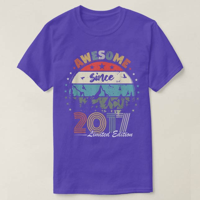 Camiseta Impresionante desde 2017 5º Chica de cumpleaños 5  (Diseño del anverso)