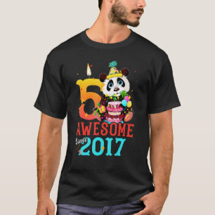 Camiseta Impresionante desde 2017 5 años Panda 5º cumpleaño