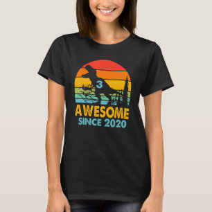 Camiseta Impresionante desde 2020 Dinosaurio 3 años de edad