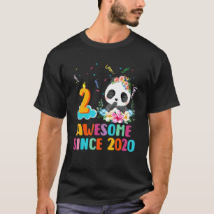 Camiseta Impresionante desde 2020, segundo cumpleaños, Pand