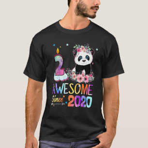 Camiseta Impresionante desde 2020, segundo cumpleaños, Pand