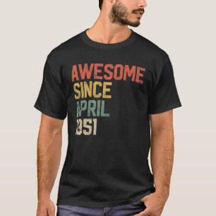 Camiseta Impresionante Desde Abril De 1951 Hombres Mujeres