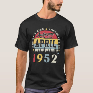 Camiseta Impresionante desde abril de 1952 cumpleaños retr