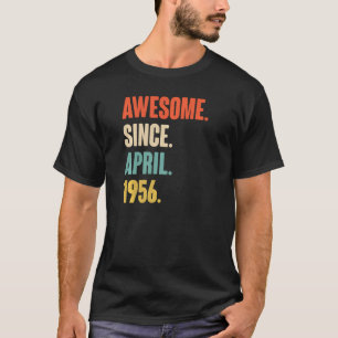 Camiseta Impresionante desde abril de 1956 66 años 66º naci