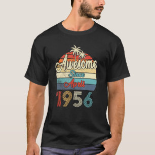 Camiseta Impresionante desde abril de 1956 Vintage 66 cumpl