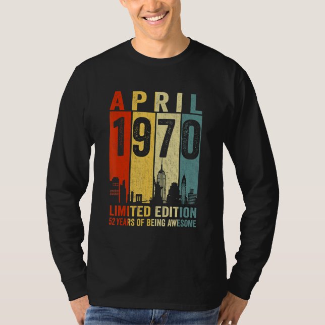 Camiseta Impresionante desde abril de 1970 52ª Renta de Vin (Anverso)