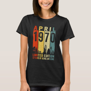 Camiseta Impresionante desde abril de 1970 52ª Renta de Vin