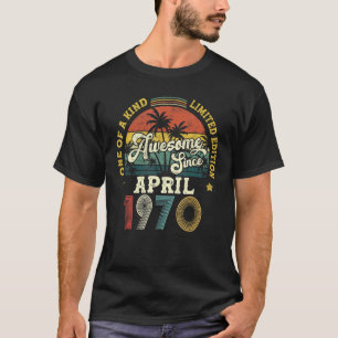 Camiseta Impresionante desde abril de 1970 Vintage cumpleañ