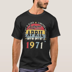Camiseta Impresionante desde abril de 1971 cumpleaños retro